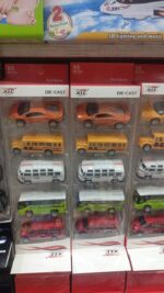 5-Piece Die Cast Metal Car and Bus Set – 1:64 Scale City Vehicle Collection for Kids – Pull Back & Release – Durable Metal & Plastic Construction – Educational Toy for Ages 3+ - Image 4